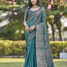 satrani Women Printed Saree with Blouse Piece-picture-0
