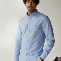 Logo Embroidered Button-Down Collar Shirt-image-38