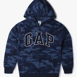 Boys Camouflage Print Relaxed Fit Hoodie-image-128