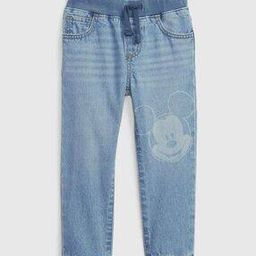 Boys Mickey Mouse Print Slim Fit Jeans-picture-20