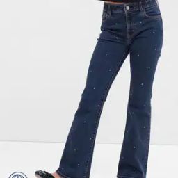 Girls Embellished High-Rise Bootcut Jeans-18