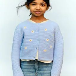 Girls Slip On Floral Cardigan-37