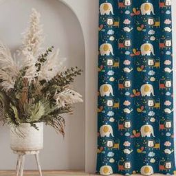 Pack of 1 Digital Printed Long Door Curtains with Eyelets-24