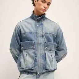 Men Heavily Washed Regular Fit Denim Jacket-picture-31