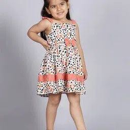 Girls Floral Print Fit & Flare Dress-image-41