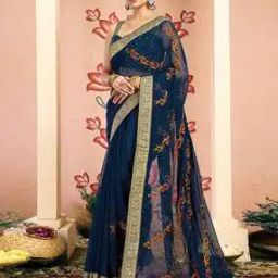 Women Traditional Saree with Blouse Piece-image-72