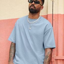 Men Oversized Fit Crew-Neck T-Shirt-13