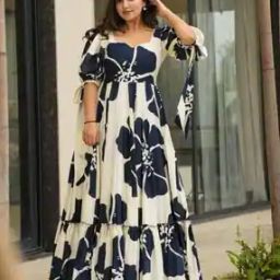 Women Rayon Maxi Floral Dress-image-63