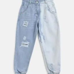 tales & stories Girls Tie & Dye Flat-Front Straight Fit Pants-picture-34