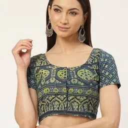 molcha Block Print Front Open Blouse-picture-31