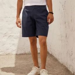 Flat-Front City Shorts with Insert Pockets-image-55
