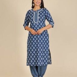 Women Floral Print Straight Kurta-44