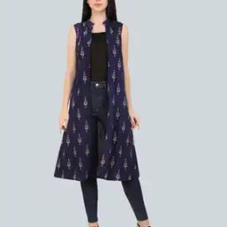 Women Floral Print Front-Open Shrug-15