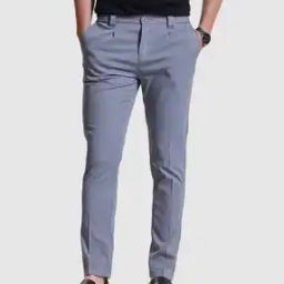 Men Slim Fit Flat-Front Pants with Insert Pockets-image-41