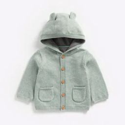 Button-Down Hooded Sweater with Pockets-image-37