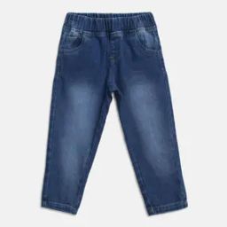 Lightly Washed Jeans with Elasticated Waist-15