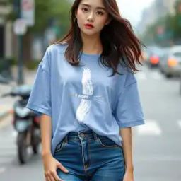 togs & terre Women Graphic Print Oversized Fit Crew-Neck T-Shirt-picture-38