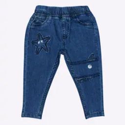 Straight Fit Jeans with Patch-Work-image-71
