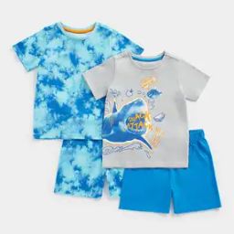 Pack of 2 Water World Print T-Shirts & Shorts Set-picture-53