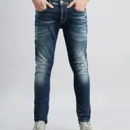 Men Mid-Wash Skinny Fit Jeans-image-34