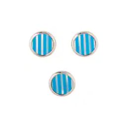 Men Set of 3 Striped Mother of Pearl Button Covers-11