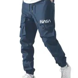 Men Typographic Print Joggers with Insert Pockets-picture-0
