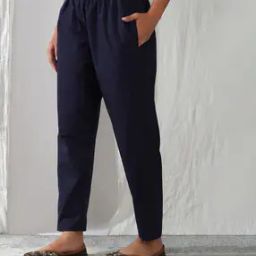 Women Pants with Insert Pockets & Elasticated Waistband-picture-22