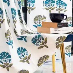 Set of 2 Floral Print Door Curtains-image-98