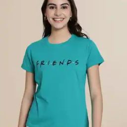 Women Typographic Print Regular Fit Round-Neck T-Shirt-image-48