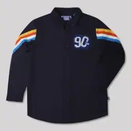 Embroidered Shirt with Spread Collar-image-50