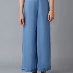 Palazzo Pants with Pleated Hem-image-58