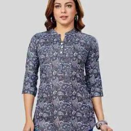 Women Floral Kurti-image-2