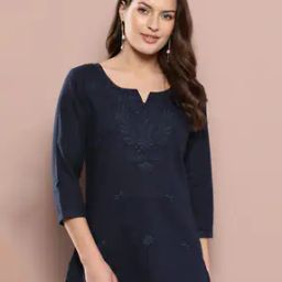Women Embroidered Regular Fit Tunic-picture-17
