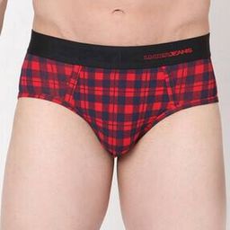 Men Checked Low-Rise Brand Knit Briefs-picture-30