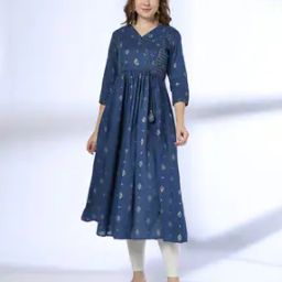 Women Printed Flared Kurta-image-96