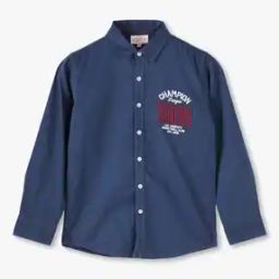 Boys Embroidered Slim Fit Shirt-image-77