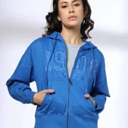Women Printed Relaxed Fit Zip-Front Hoodie-picture-13