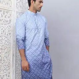 Men Ombre-Dyed Cotton Regular Fit Long Kurta-image-18