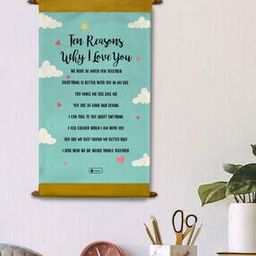 Valentines Gift for Girlfriend Scroll Card Wall Hanging-image-18