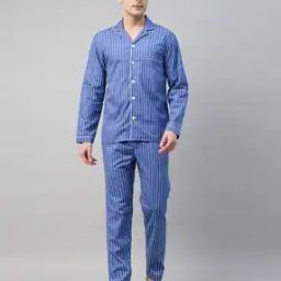 Men Striped Lounge Set-32