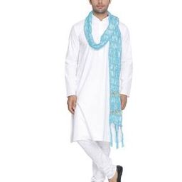 Men Ruched Stole with Tassels-image-12