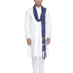Men Ruched Stole with Tassels-image-96