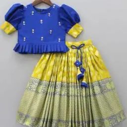 Girls Woven Lehenga Choli Set-picture-23