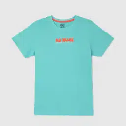 Boys Typographic Print Regular Fit Round-Neck T-Shirt-image-38