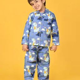 Boys Light Weight Nightsuit Set-image-77