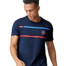 Crew-Neck T-shirt with Contrast Taping-image-64