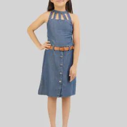 A-Line Dress with Cut-Out-image-31