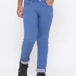 Lightly Washed Straight Jeans-14