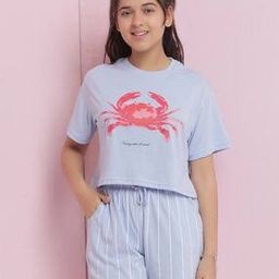 Girls Graphic Print Top & Shorts Set-image-33