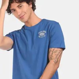 Regular Fit Brand Print Crew Neck T-Shirt-picture-23